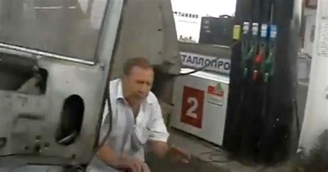 Video Watch How Petrol Station Bystander Managed To Avoid Being