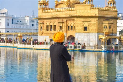 View Of A Sikh Devotee As Holy Guard In The Golden Temple Shri