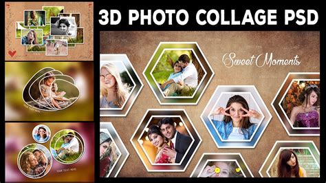 3d Photo Collage Mockup Psd How To Make Photo Collage In Photoshop