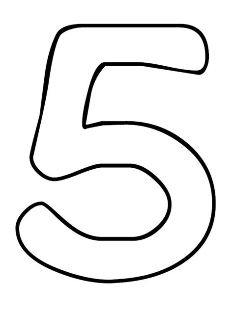 Number 5 Coloring Page Funny Coloring Pages