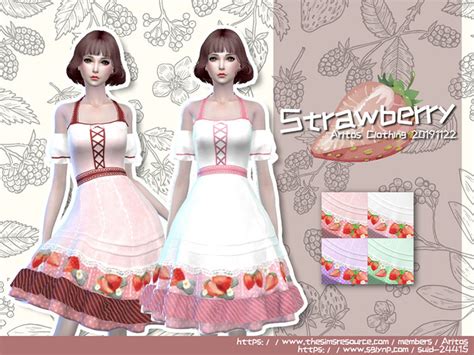 Best Sims Strawberry Dress Cc To Try Out Fandomspot