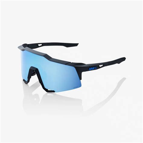 100 Percent Sunglasses Speedcraft Matte Black Hiper Blue Multila