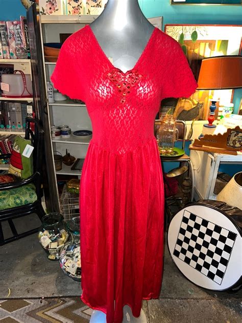 Vintage Red Nightgown Gem
