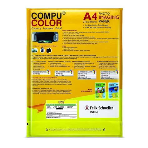 Gsm Compu Color A Photo Imaging Paper For Printing Sheets At