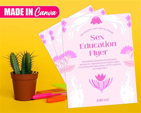 Sex Education Flyer Diy Canva Sex Education Flyer Editable Canva Us Letter Size Flyer Template