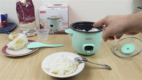 Dash Mini Rice Cooker Demo Lemon Garlic Rice YouTube