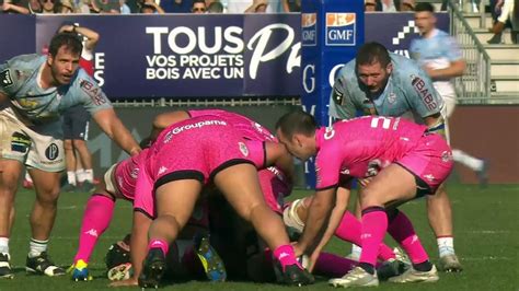 TOP 14 Essai de Jérémy WARD SFP Aviron Bayonnais Stade Français