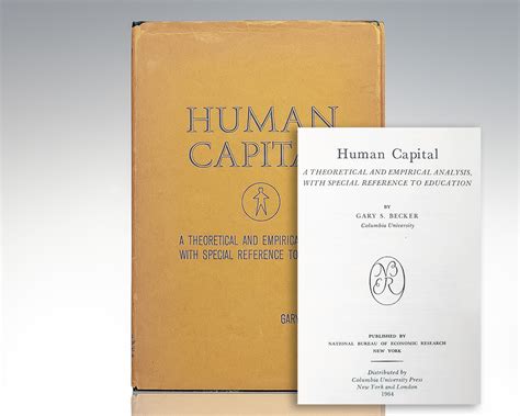 Human Capital Gary Becker First Edition Signed Rare Book