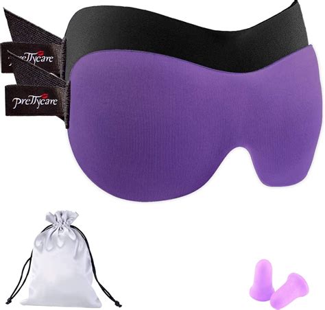 3D Sleep Mask By PrettyCare 2Pack Orchid And Black Eye Mask For Sleep