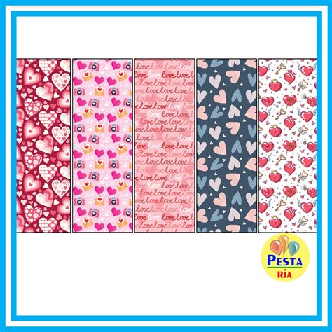 Jual Murah Kertas Kado Motif Love Kertas Kado Hati Kertas Kado