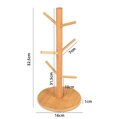 𝟲 𝗜𝗡 𝗢𝗡𝗖𝗘 》japanese Wooden Cup Holder Stand Coffee Mug Hanger Rack