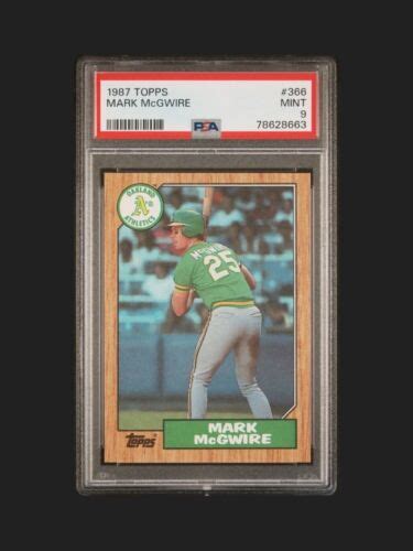 1987 Topps Mark McGwire 366 Oakland Athletics PSA 9 MINT EBay