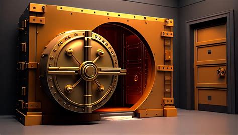 Premium Photo Bank Vault With Open Door Store Gold Bar Inside In Gold