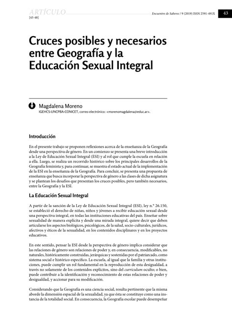 Pdf Cruces Posibles Y Necesarios Entre Geografía Y La Educación