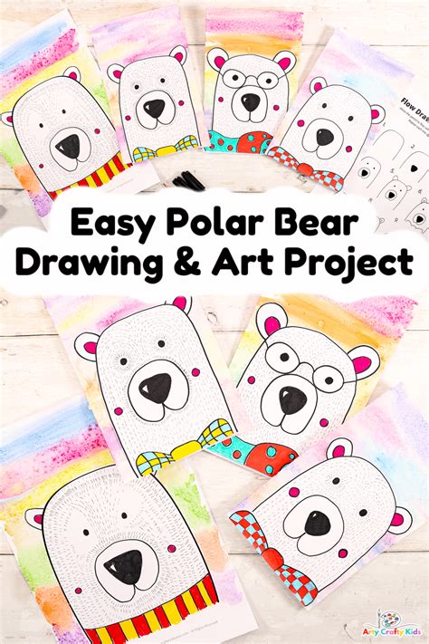 Easy Polar Bear Drawing And Art Project Arty Crafty Kids