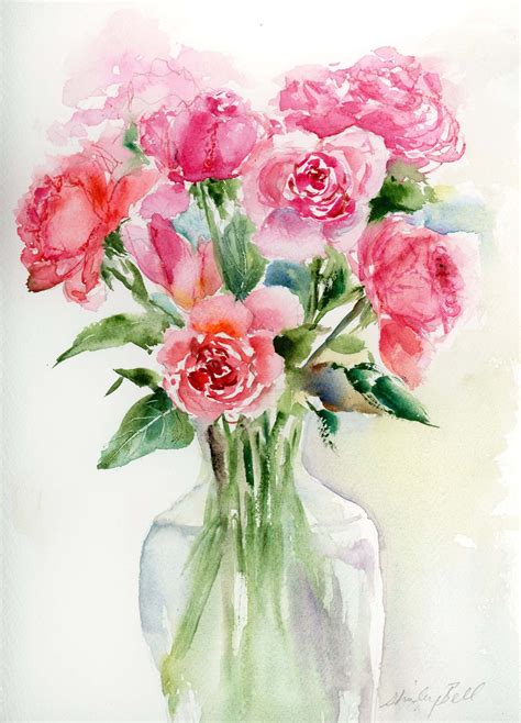 √ Flower Vase Watercolor