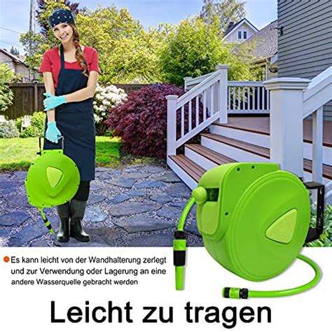 AufuN Schlauchtrommel 20m Schlauchaufroller Gartenschlauch Aufroller