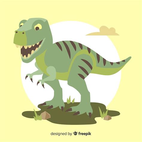 Premium Vector Hand Drawn T Rex Background