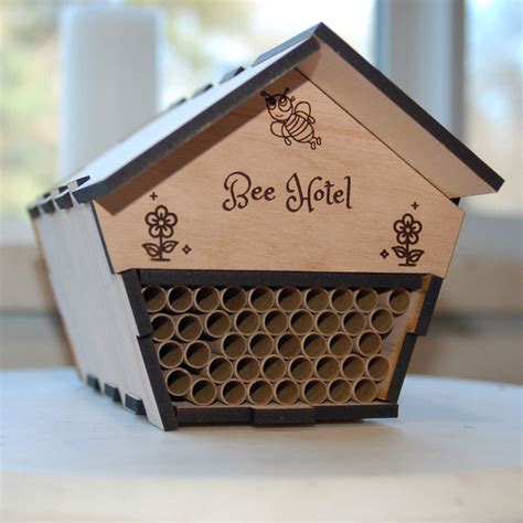 Personalized Solitary Bee Hive Hotel – Glowforge Shop