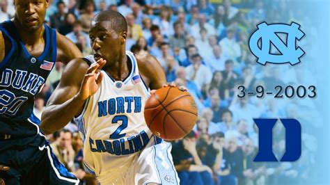 Unc Basketball North Carolina Vs 9 Duke 3 9 2003 Full Game Youtube