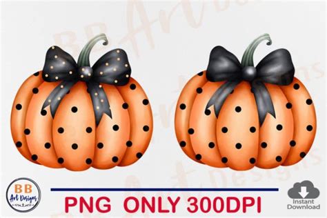 Pumpkin Coquette Bow PNG Dalmatian Fall Graphic By BB Art Designs