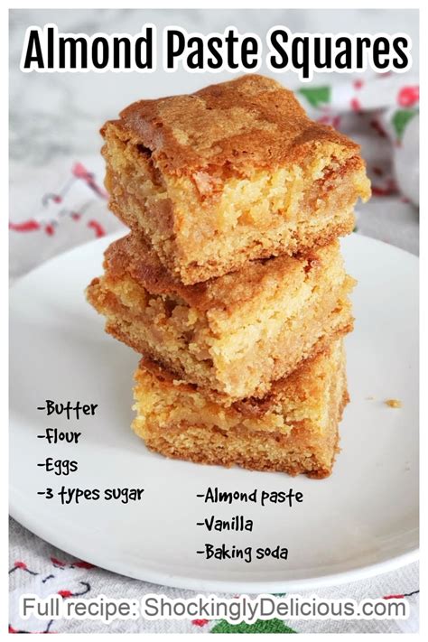 Almond Paste Squares Recipe Almond Recipes Almond Paste Recipes