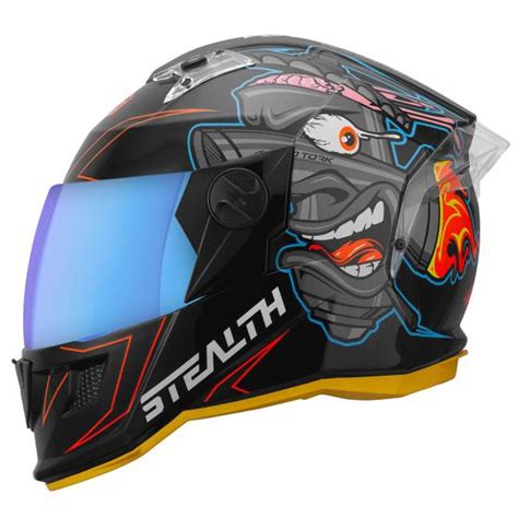 Capacete Fechado Moto Masculino E Feminino Protork Stealth Carburetor