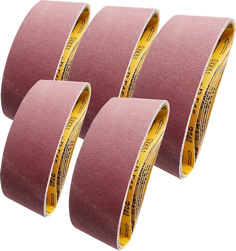 FEIHU 15 Pcs 75 X 533mm Sanding Belt 80 120 150 240 400 Assorted Grits