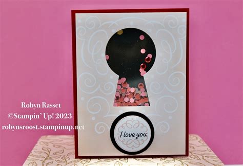 Valentine Shaker Card Stampingrobyns Roost
