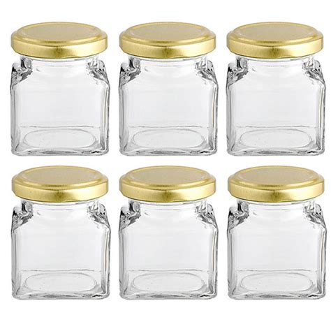 120 X Mini Glass Jars 50ml Small Honey Jam Jar Wedding Favours Baby