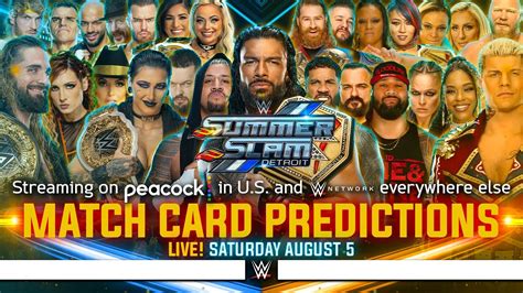 Wwe Summerslam Card Predictions Youtube