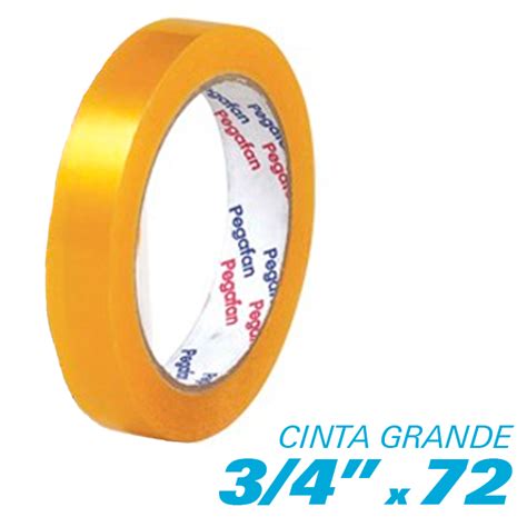 Cinta Adhesiva Transparente Grande 3 4 X 72 YD Pegafan