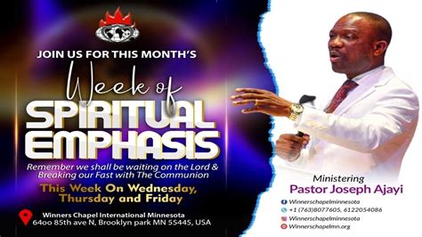 Winners Chapel Intl Minnesota Week Of Spiritual Emphasis Day 2