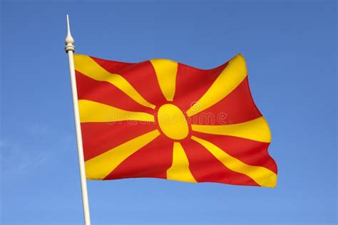 Flaga Republika Macedonia Europa Obraz Stock Obraz Z O Onej Z