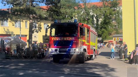 Realeinsatz während Feuerwehrfest Feuerwehr Borna YouTube