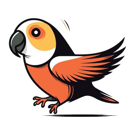 Premium Vector Parrot Vector Illustration Isolated Parrot On White