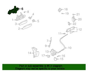 Audi Exterior Door Handle Base H C Genuine Audi Parts