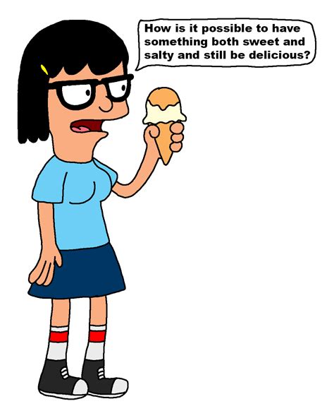 Tina Belcher With Salted Caramel Ice Cream By Blackrhinoranger On