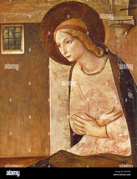 Fra Angelico The Annunciation Detail Wga Stock Photo Alamy