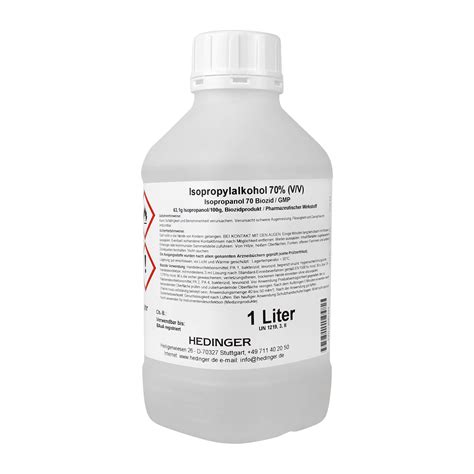 Isopropanol 70 Biozidgmp 1 L Arzneimittel Datenbank