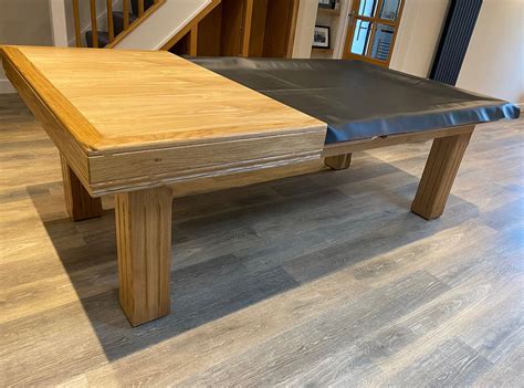 Ft Snooker Dining Table Made Of Oak With Paprika Cloth