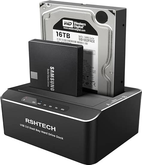 RSHTECH Docking Station Per Dischi Rigidi A Doppio Alloggio USB 3 0