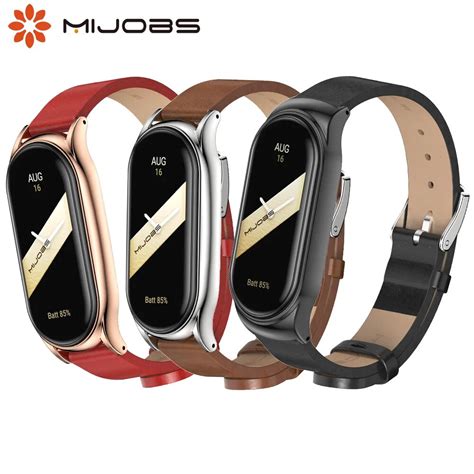 Correia de couro para Mi Band 8 Pulseiras Pulseira Acessórios Cinto