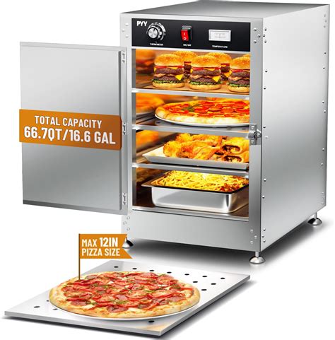 Amazon VEVOR Hot Box Food Warmer Tier Concession With Water Tray Pans Single Door