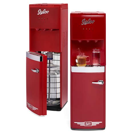Snapklik.com : Retro Bottom Load Water Dispenser, Hot, Cold Or Room