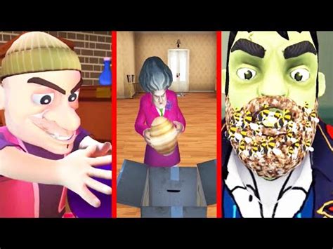 Scary Teacher 3D Vs Scary Stranger 3D Vs Scary Robber Home Clash All