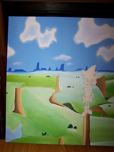 canvas and paints: More Sonic ground done