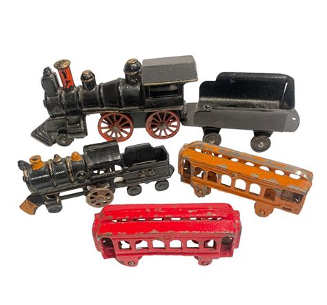 At Auction Vintage Cast Iron Trains