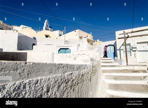 White houses Santorini Greece Stock Photo - Alamy