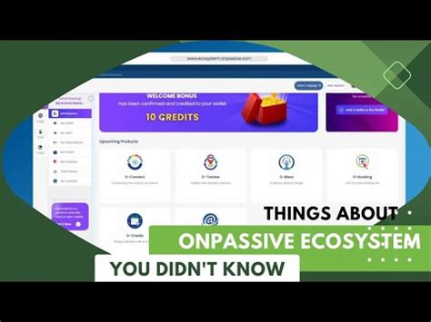 Understanding Onpassive Ecosystem And How To Go Around Its Dashboard